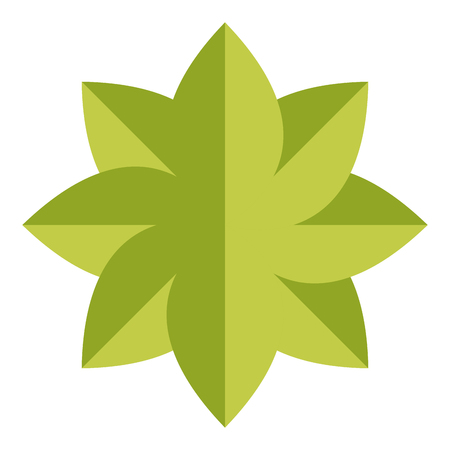 nature tropical leaves plants style vector illustrationのイラスト素材