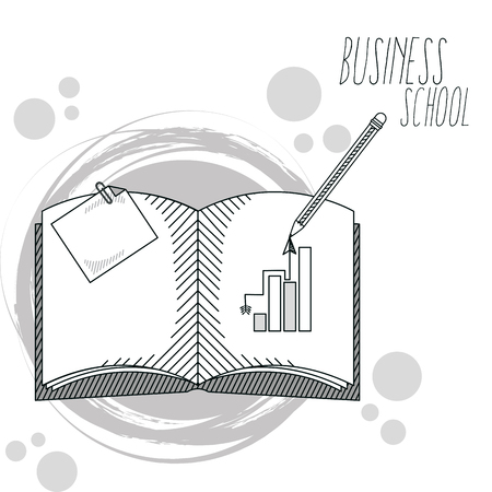 Hand draw business school cartoons concept vector illustration graphic designのイラスト素材