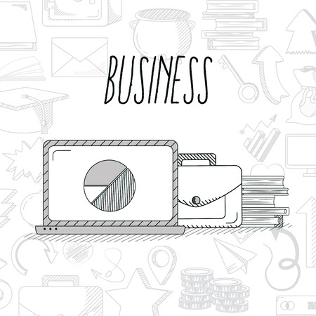 Business and education doodles hand draw vector illustration graphic designのイラスト素材