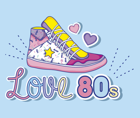 I love 80s cartoonsのイラスト素材