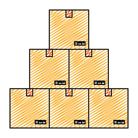 doodle delivery boxes packages products empty vector illustrationのイラスト素材