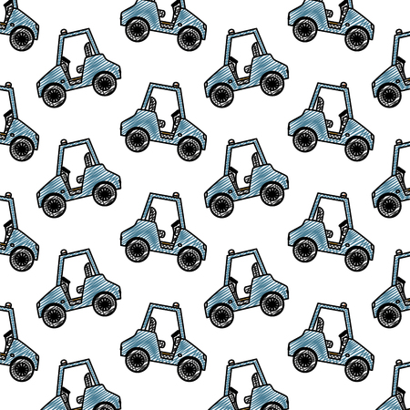 doodle vehicle towing luggage service background vector illustrationのイラスト素材