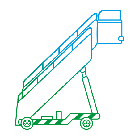 degraded line airport stair travel object service vector illustrationのイラスト素材