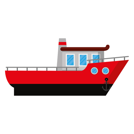 luxury nautical ship transport in the sea vector illustrationのイラスト素材
