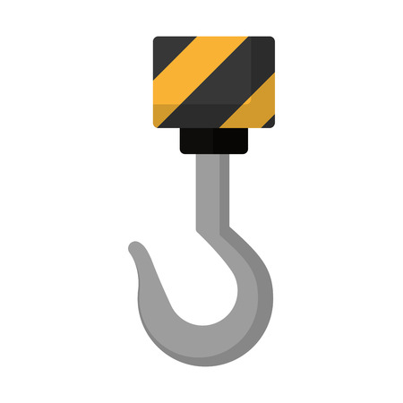 urban crane hook object to construction vector illustrationのイラスト素材