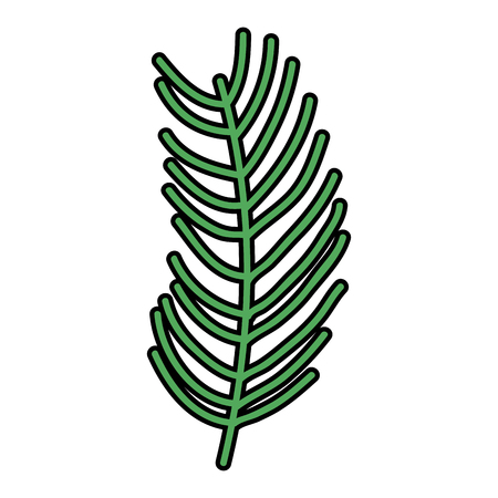 color nature branch leaves plant styleのイラスト素材