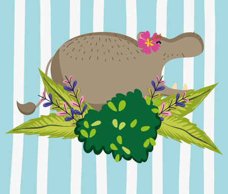 Cute elephant cartoonのイラスト素材