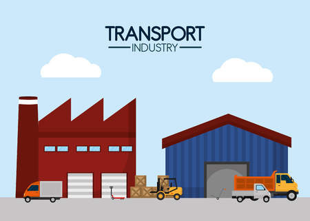 Delivery and transport industryのイラスト素材
