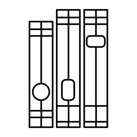 line close books front board style objects vector illustrationのイラスト素材