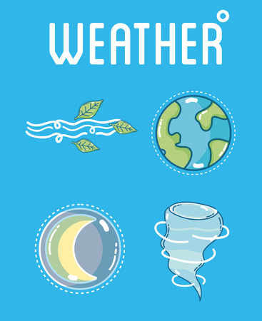 Weather and forecast template with elements vector illustration graphic designのイラスト素材