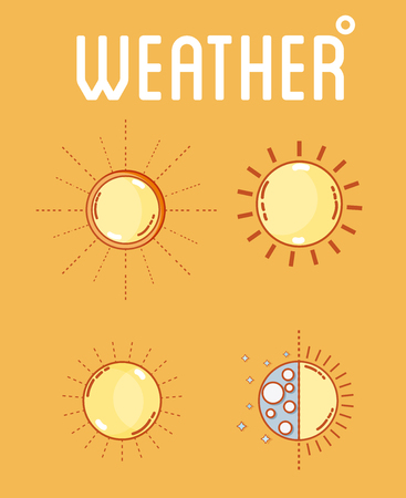 Weather and forecast template with elements vector illustration graphic designのイラスト素材