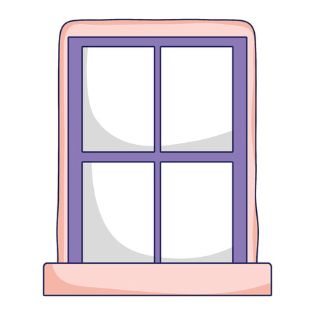 glass window home modern design vector illustrationのイラスト素材