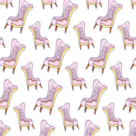 modern seat soft and comfortable background vector illustrationのイラスト素材