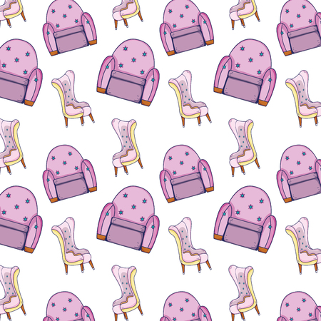 chair modern object with armchair background vector illustrationのイラスト素材