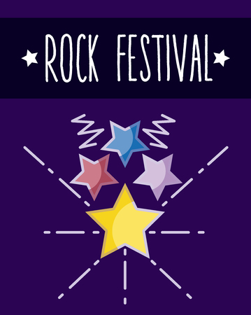 Rock festival stars cartoon vector illustration graphic designのイラスト素材