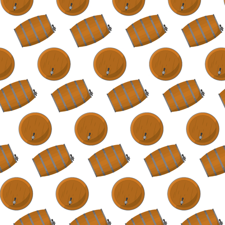 color wood barrels liquor beverage background vector illustrationのイラスト素材