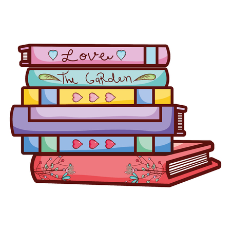 literature books education information object vector illustrationのイラスト素材