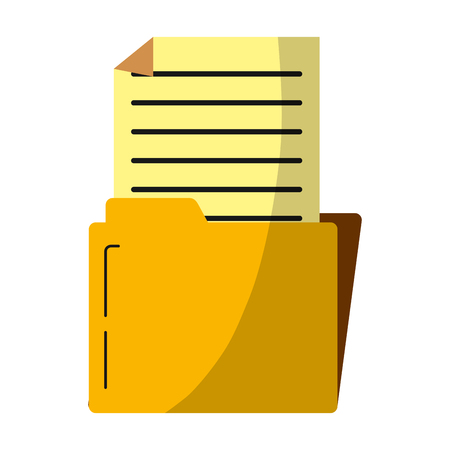 folder file with document paper informationのイラスト素材