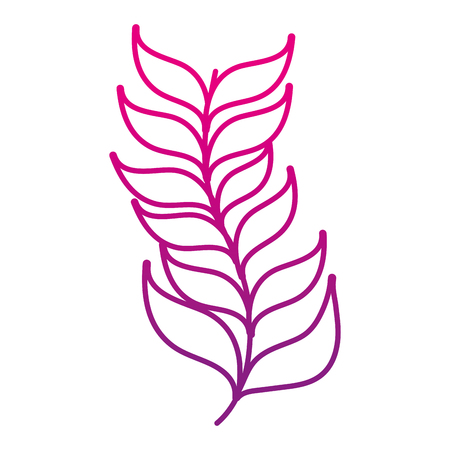 degraded line exotic branch leaves natural plant vector illustrationのイラスト素材