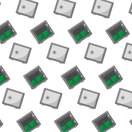 strong box and dollar bills backgroundのイラスト素材