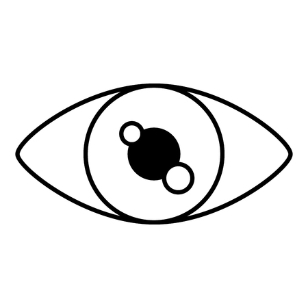 line eye human vision flat designのイラスト素材
