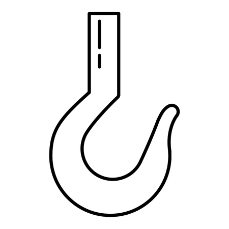 line metal hook equipment to fishing catchのイラスト素材