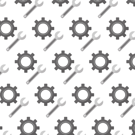 engineering gear and wrench industry background vector illustrationのイラスト素材
