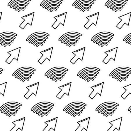 line digital wifi connection and arrow backgroundのイラスト素材