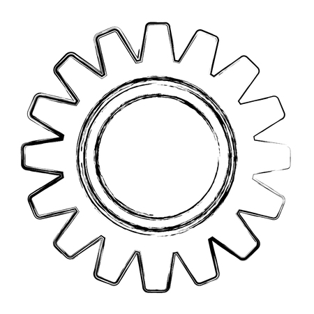 grunge industry gear engineering machinery process vector illustrationのイラスト素材
