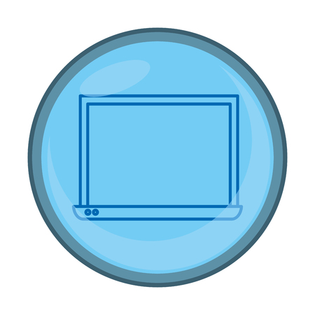 electronic screen laptop technology emblem vector illustrationのイラスト素材