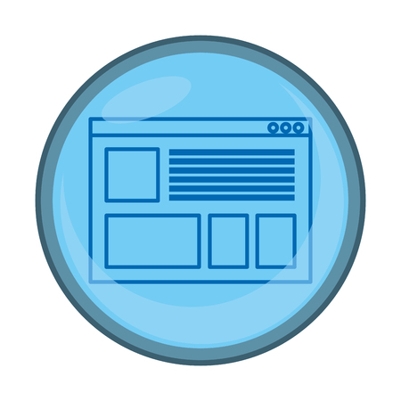 internet website page technology emblem vector illustrationのイラスト素材