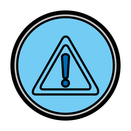 color danger caution warning symbol emblem vector illustrationのイラスト素材