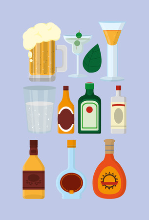 Set of bar drinksのイラスト素材