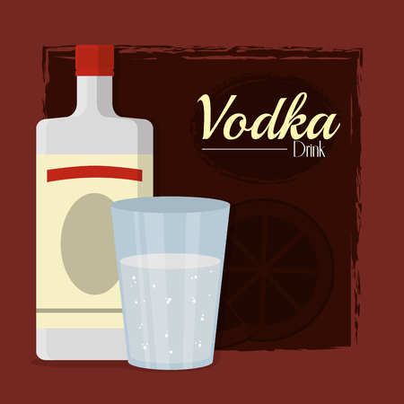Vodka alcohol drinkのイラスト素材