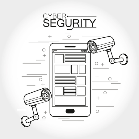 Cyber security conceptのイラスト素材