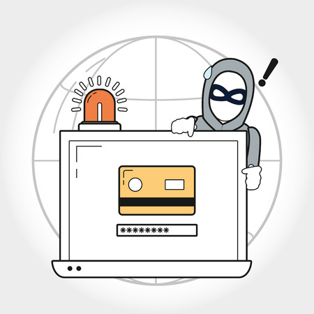 Cyber security conceptのイラスト素材