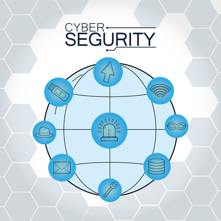 Cyber security technologyのイラスト素材