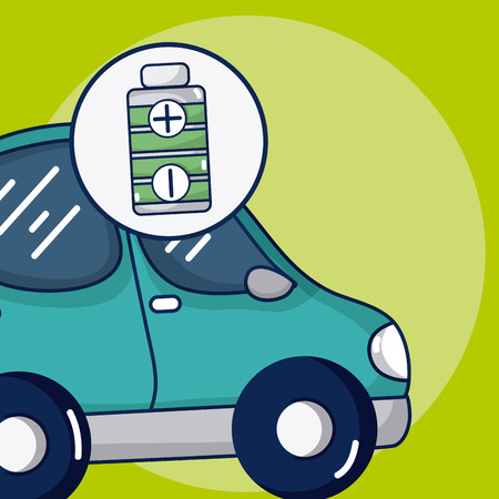 Electric car vehicleのイラスト素材