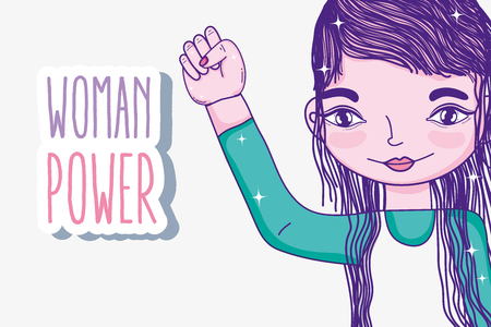 Girl power cartoonsのイラスト素材