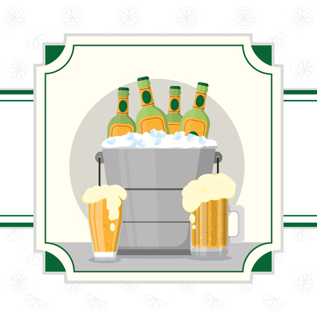 Cold beers drinkのイラスト素材