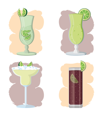 Set of bar drinksのイラスト素材