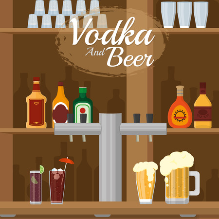 Vodka and beerのイラスト素材