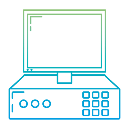 degraded line electronic screen computer service technology vector illustrationのイラスト素材