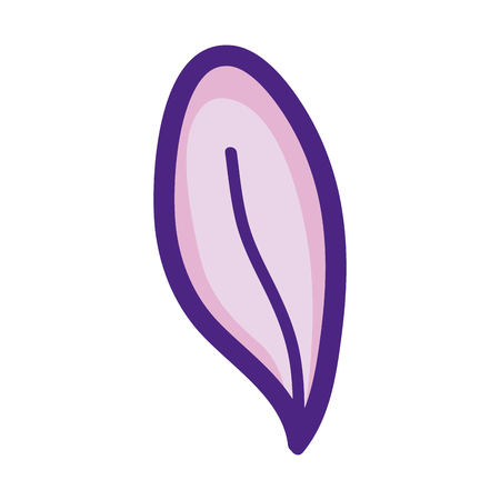 cute tropical leaf botany style vector illustrationのイラスト素材