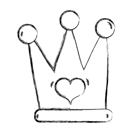 grunge luxury crown object accessory design vector illustrationのイラスト素材
