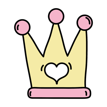 color luxury crown object accessory design vector illustrationのイラスト素材