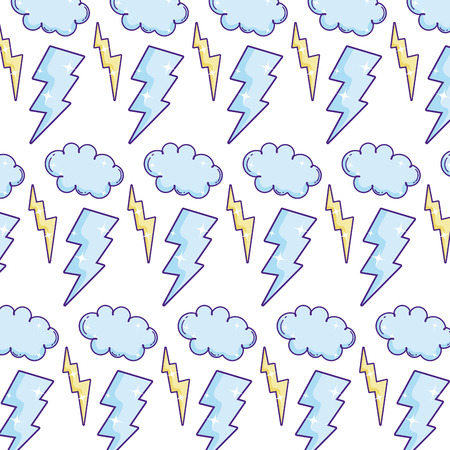thunders storm and cloud weather background vector illustrationのイラスト素材