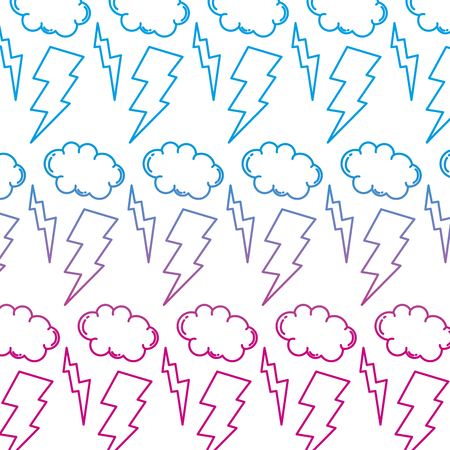 degraded line thunders storm and cloud weather background vector illustrationのイラスト素材