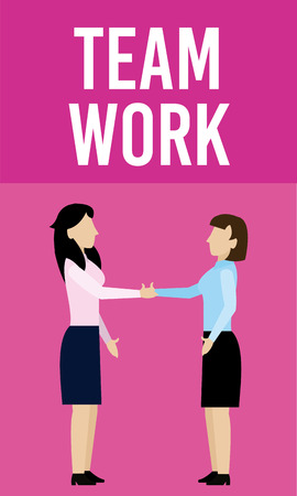Business womens teamwork vector illustration graphic designのイラスト素材