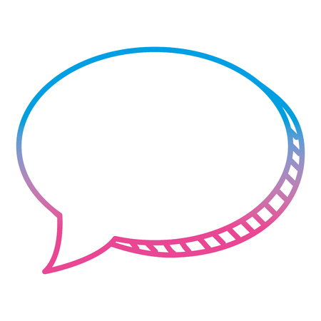 degraded line chat bubble pop art message vector illustrationのイラスト素材